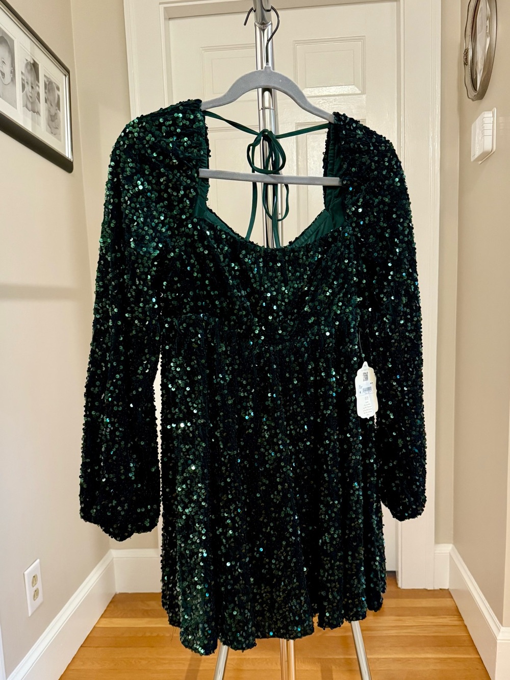 NWT Altrd State Dark Green Sequined Holiday Dress